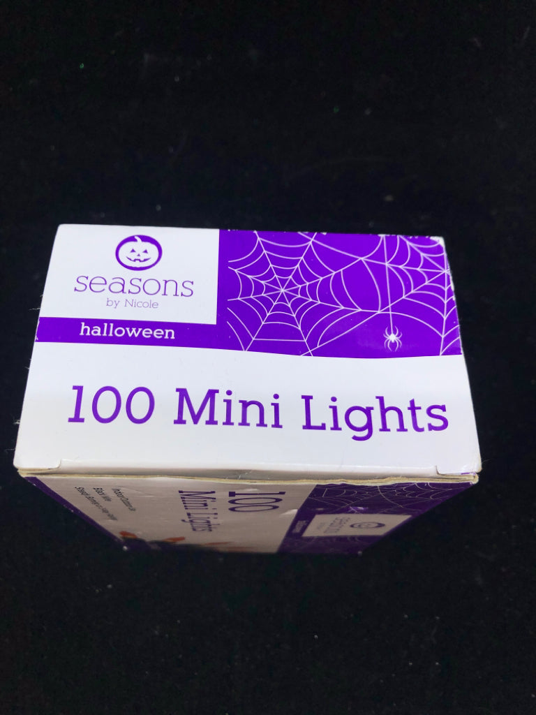 NIB 100 MINI ORANGE HALLOWEEN LIGHTS