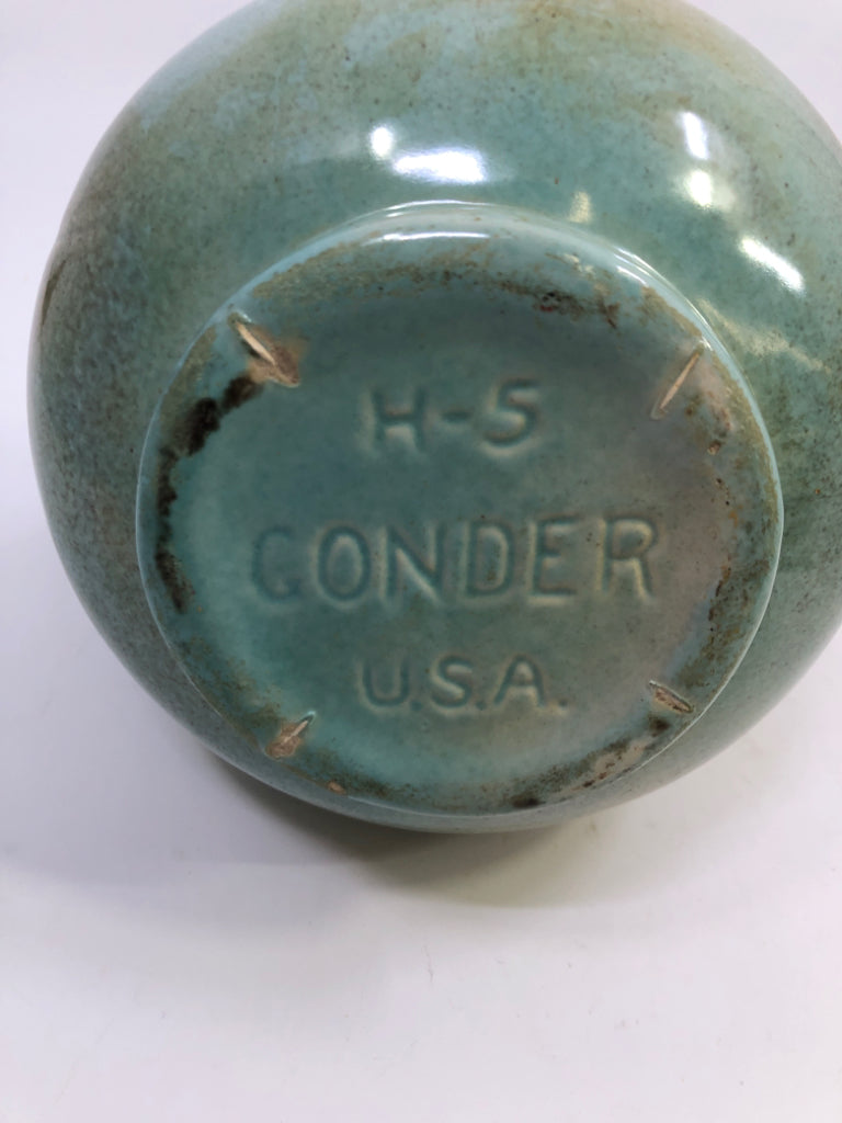 VTG GREEN GONDER H-5 VASE.