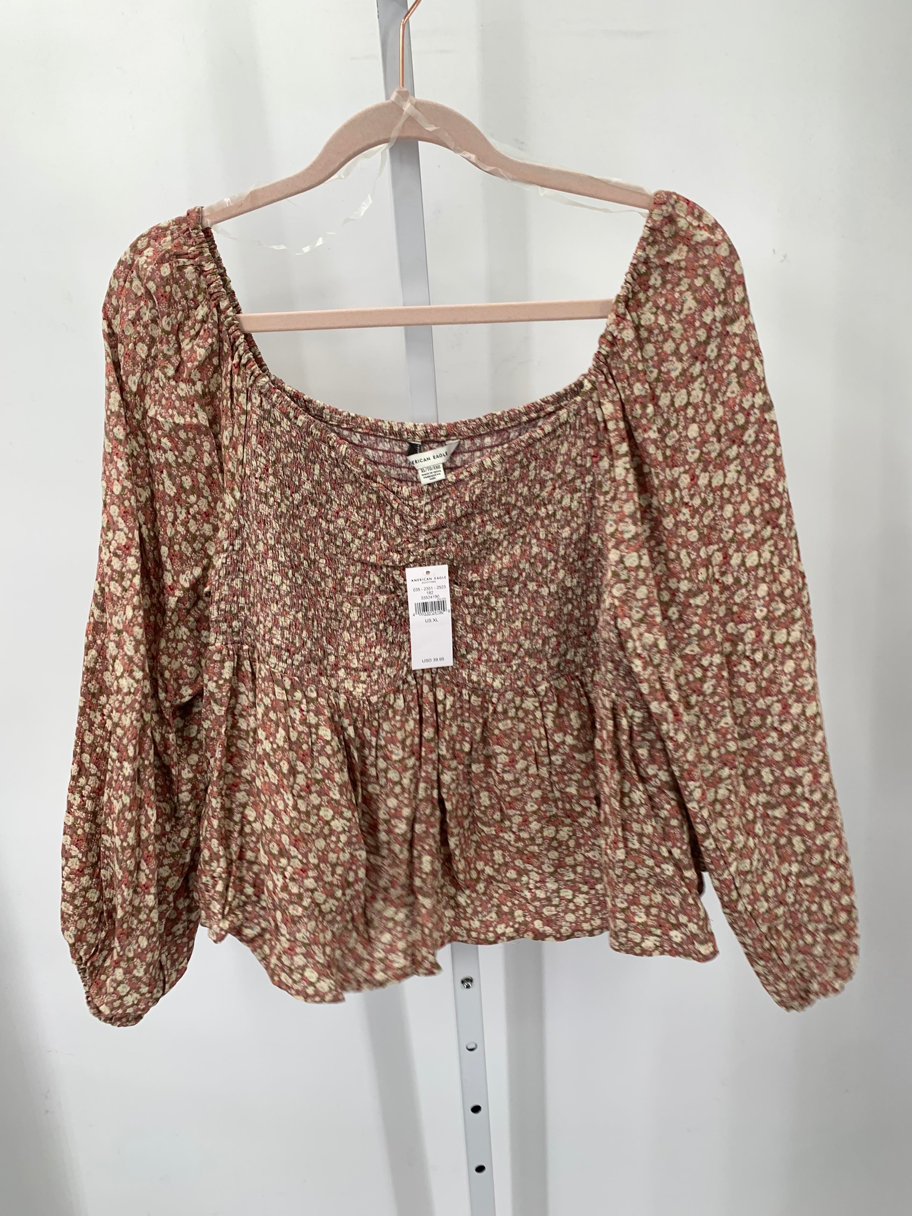 American Eagle Size Extra Large Juniors Long Sleeve Shirt