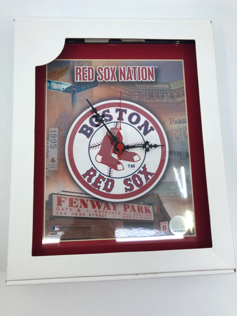 NIB BOSTON RED SOX NATION CLOCK.