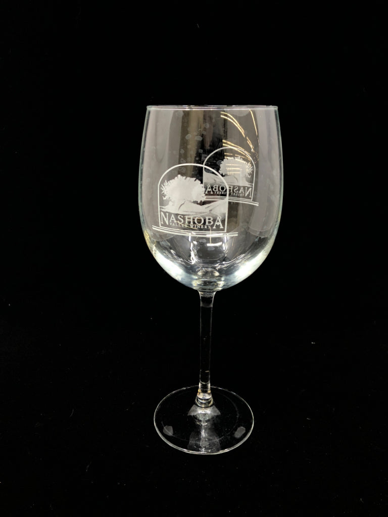 NASHOBA WINERY WINE GLASS.