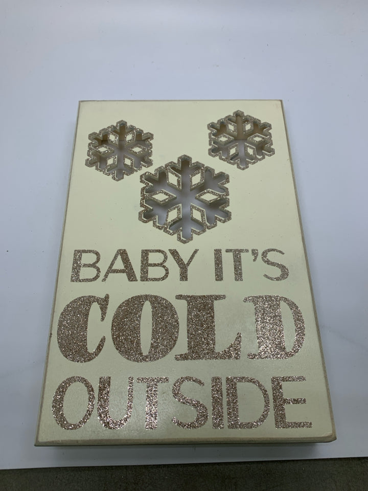 SPARKLE BABY IT'S COLD OUTSIDE PIERCED SNOWFLAKES.