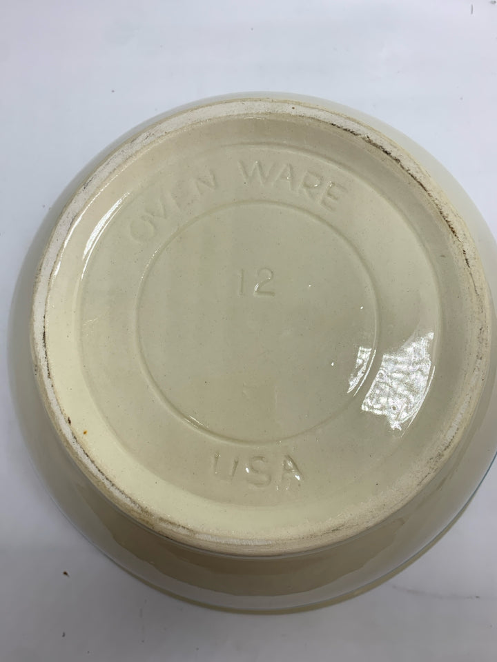 4PC VTG USA OVENWARE STRIPED NESTING BOWLS.