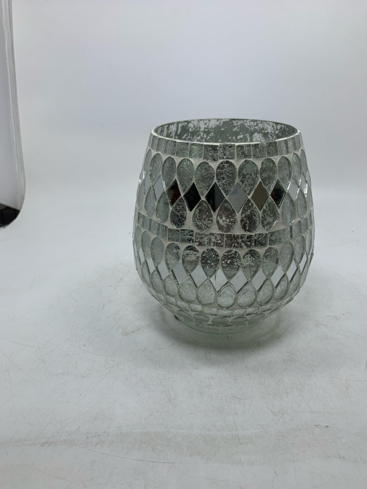 MOSAIC MIRROR CANDLE GLOBE.