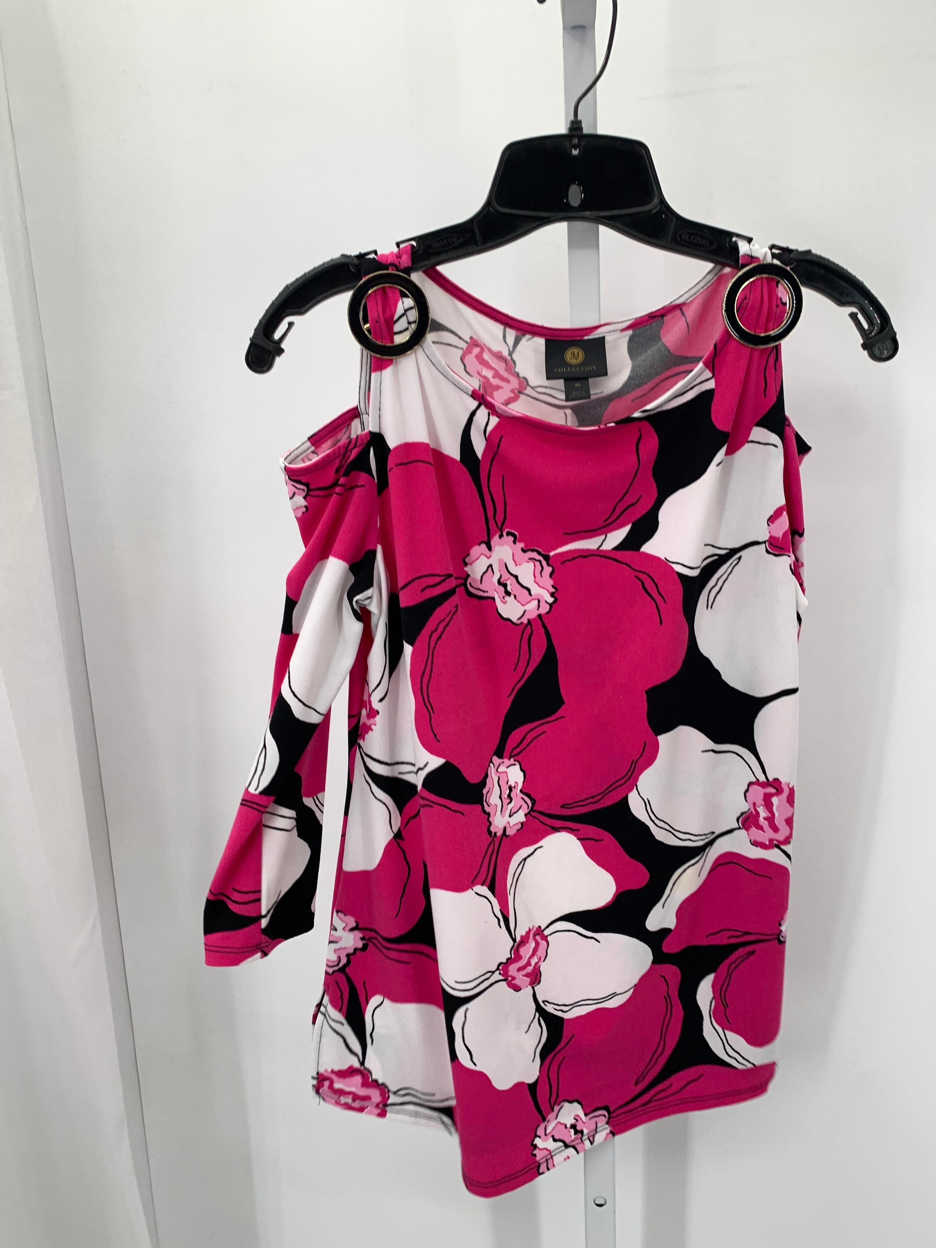 JM Collection Size X Small Misses 3/4 Sleeve Shirt