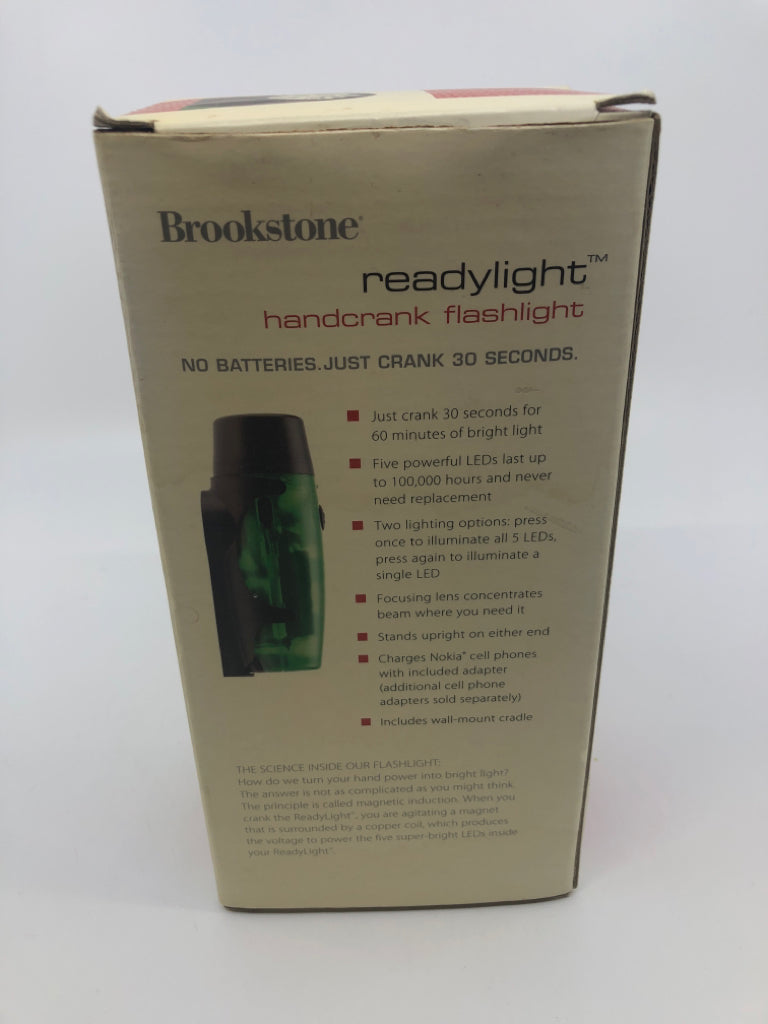 NIB READYLIGHT  HAND CRANK FLASHLIGHT.