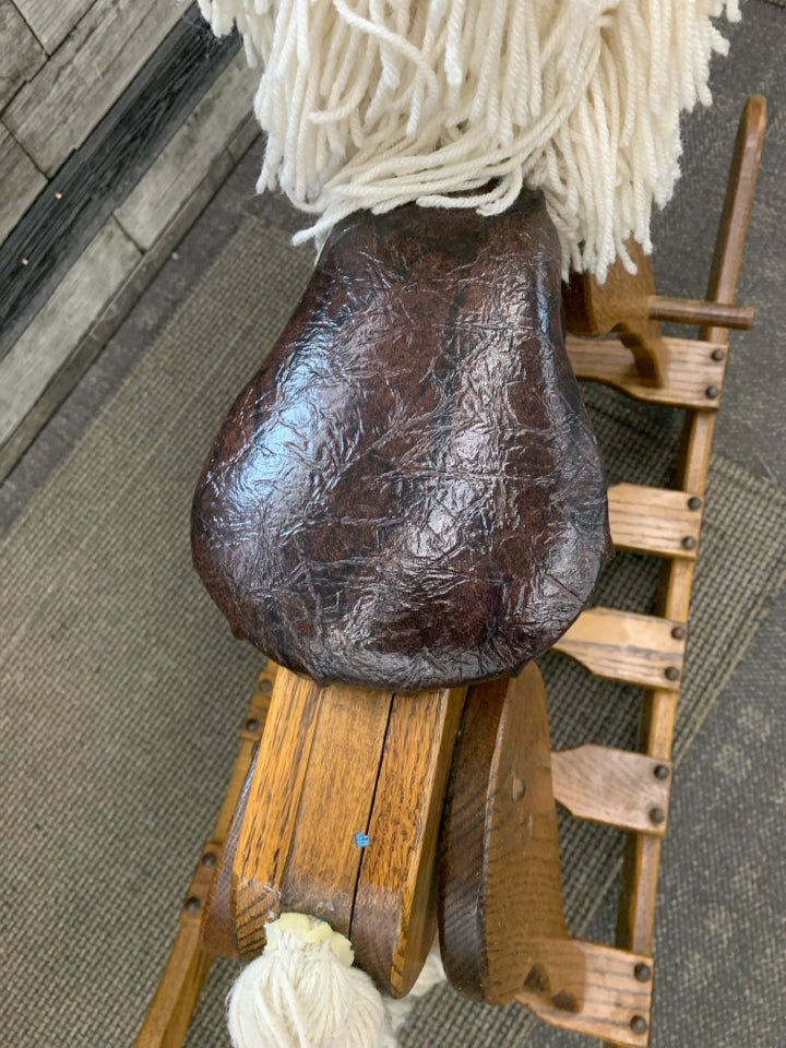 LG DECOR WOODEN ROCKING HORSE.