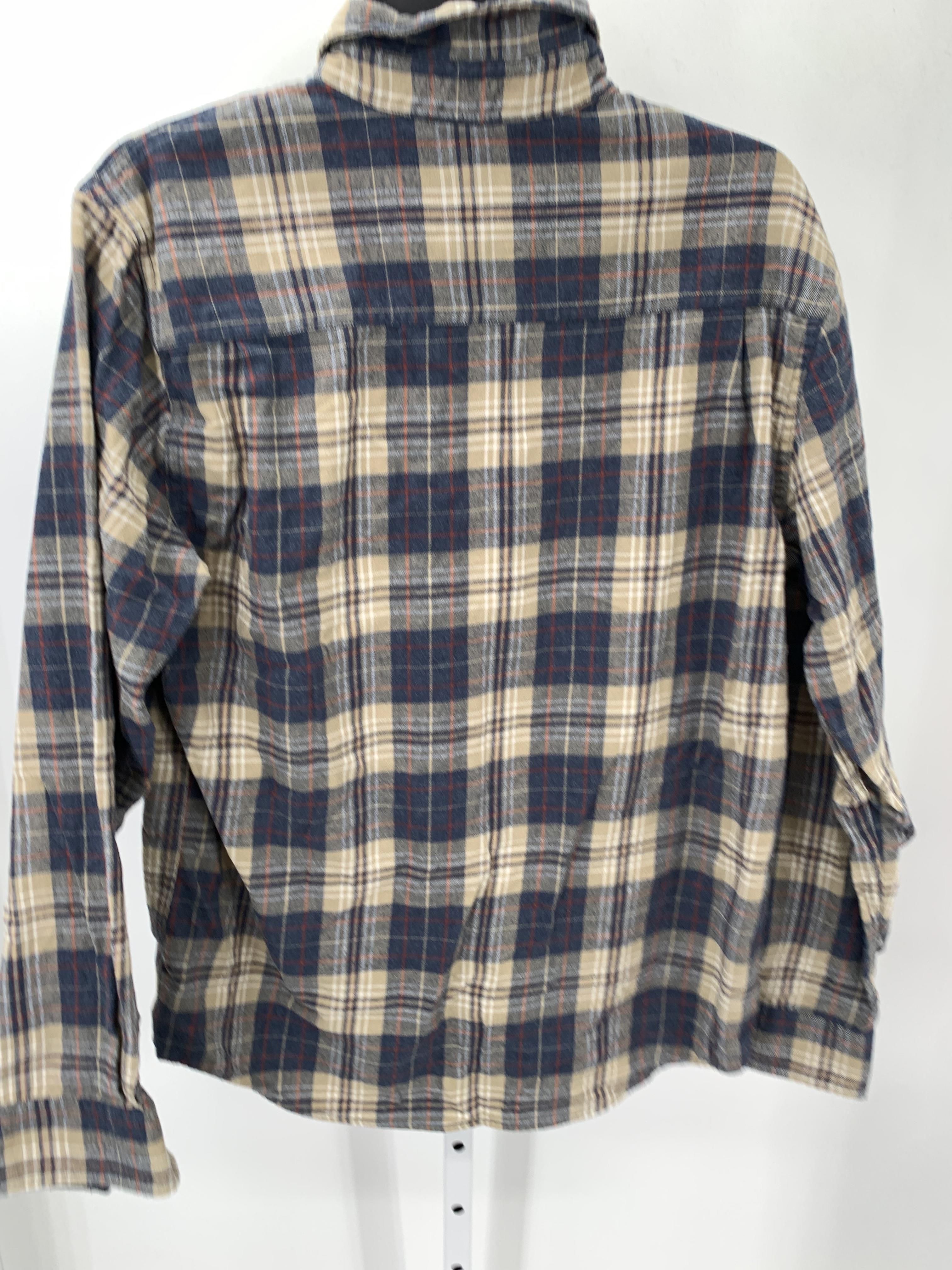 BLUE PLAID BTN DOWN