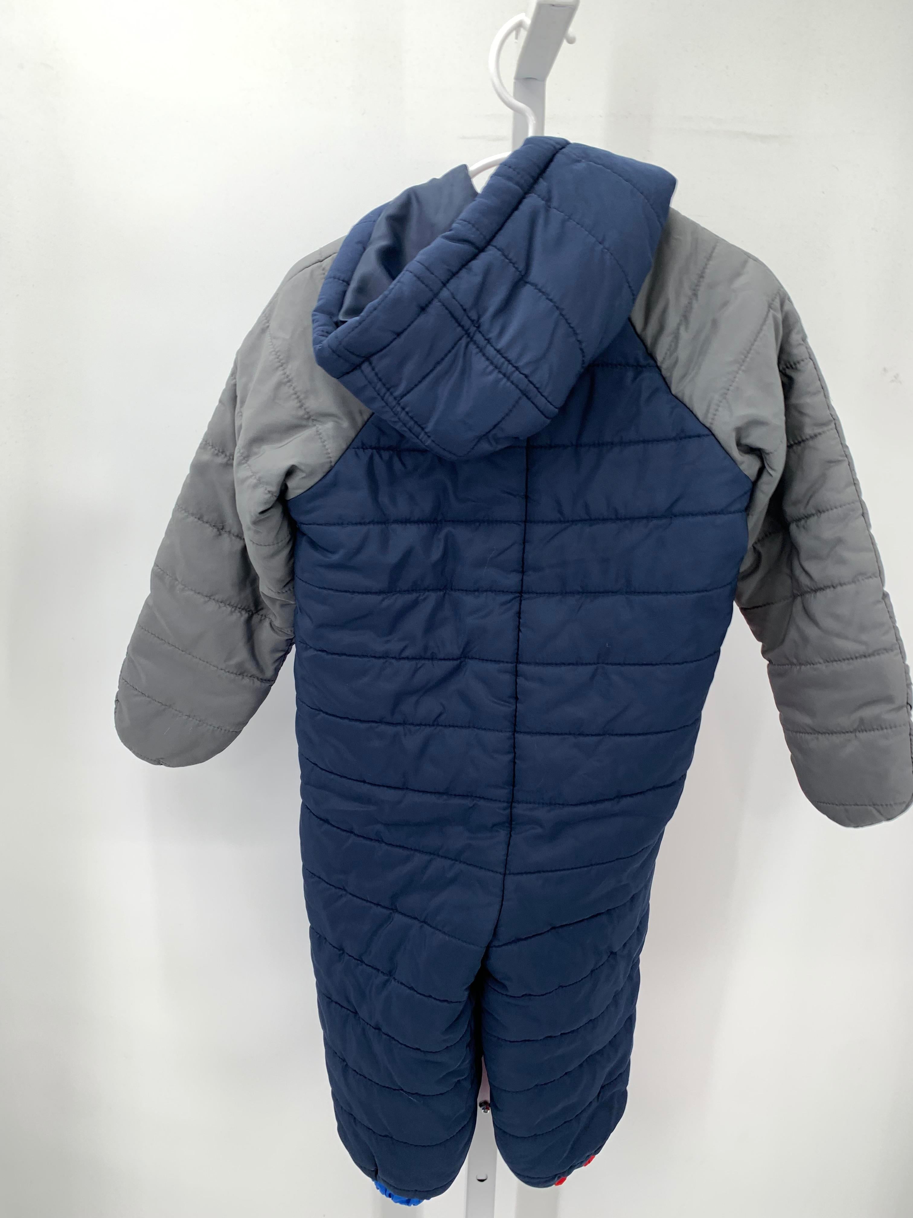 GREY HOODED PUFF SNOW SUIT