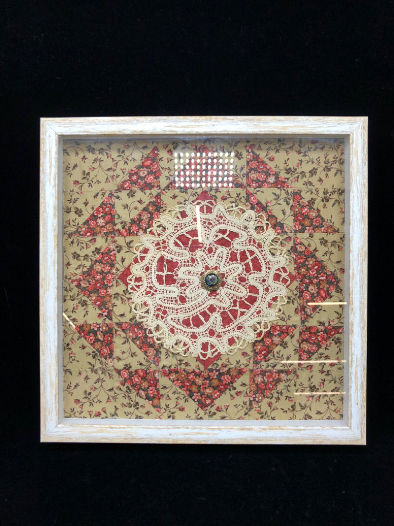 LACEY QUILT BLOCK IN FRAME.