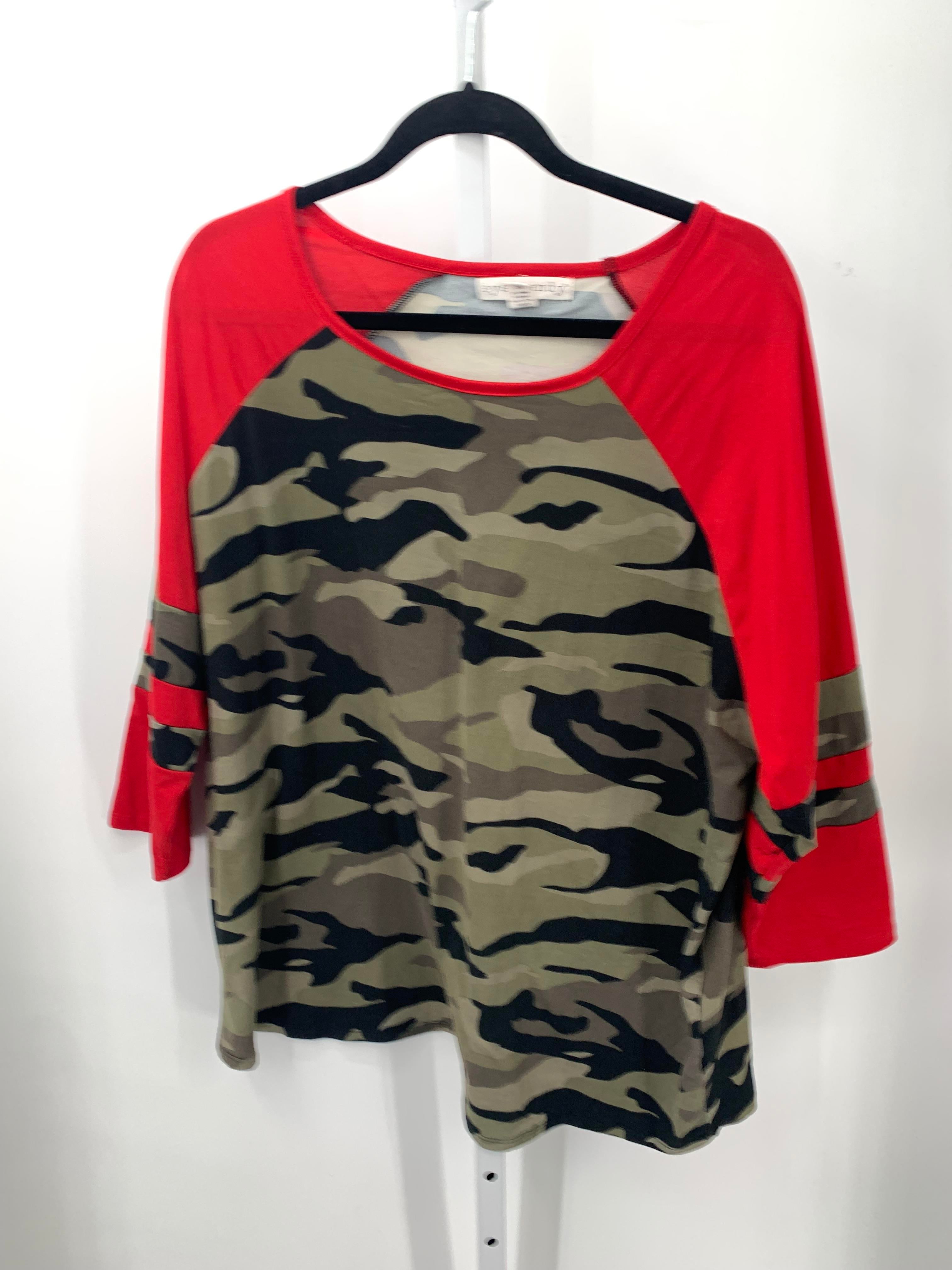 Eye Candy Size 3X Womens 3/4 Sleeve Shirt