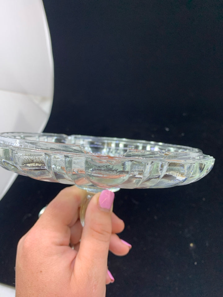 SHALLOW CANDY DISH W LID.