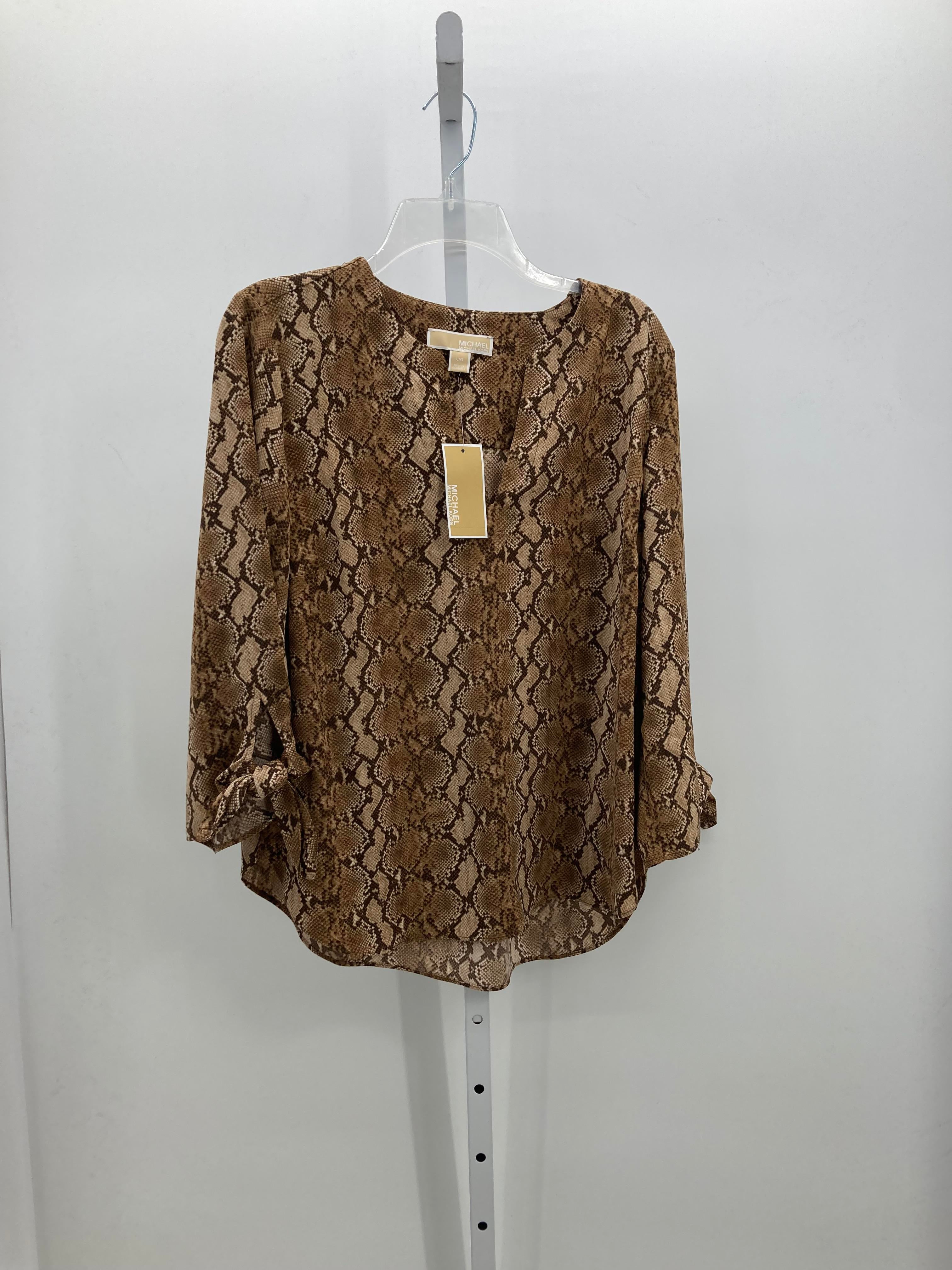 Michael Kors Size Large Misses 3/4 Sleeve Shirt