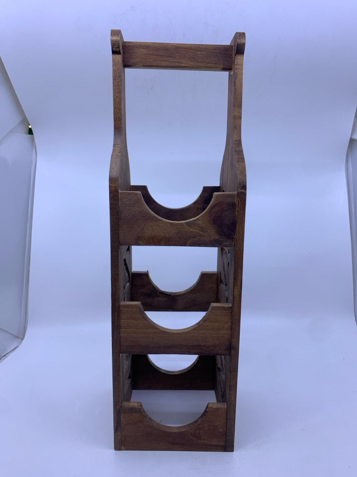 WOOD WINE RACK HOLDER.