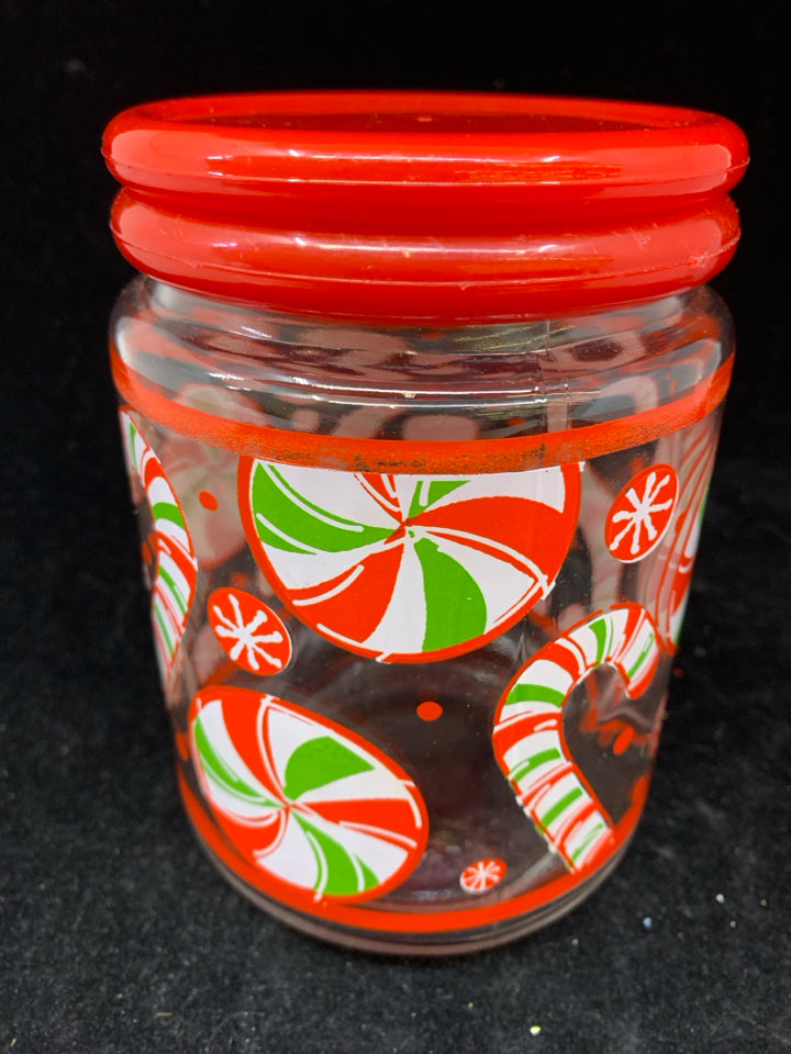 CANDY CANE CANDY JAR.