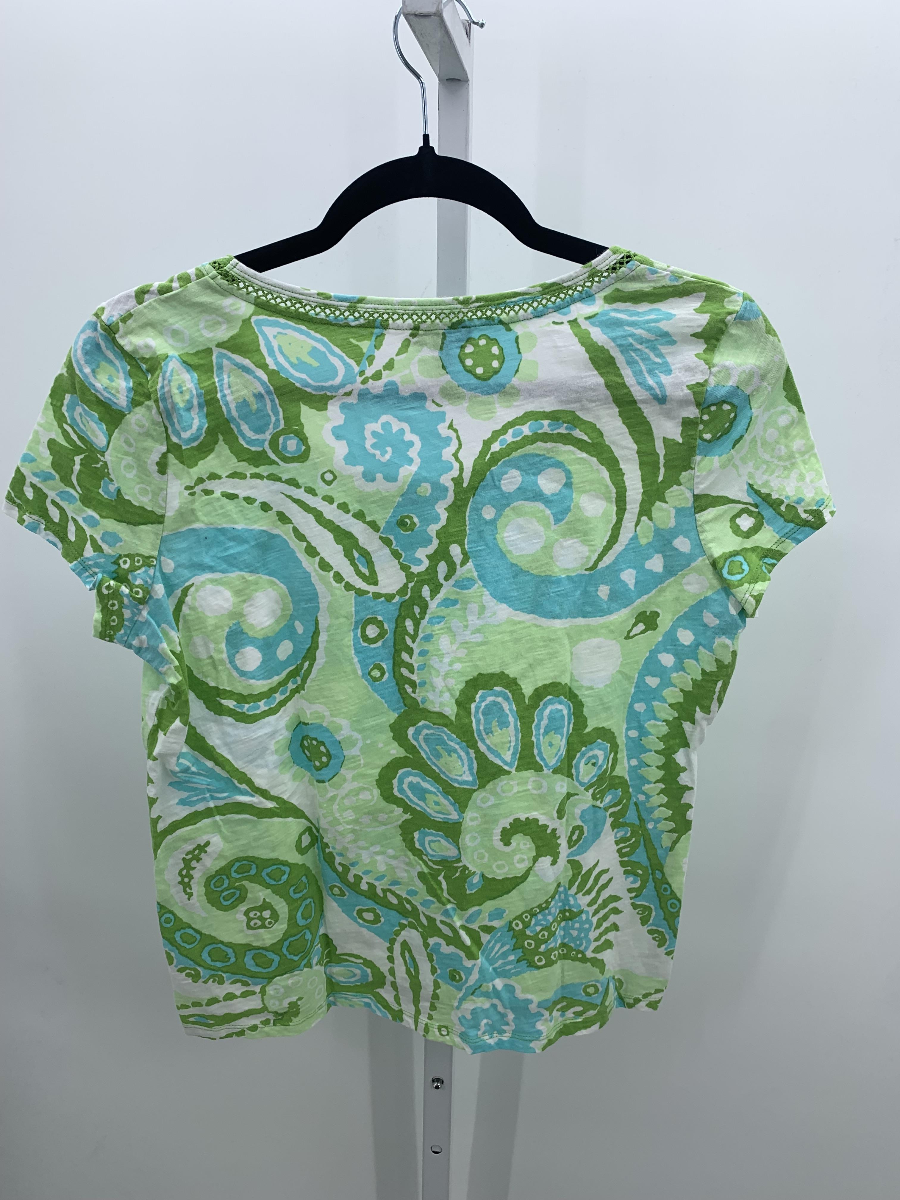 Talbots Size Large Petite Petite Short Sleeve Shirt