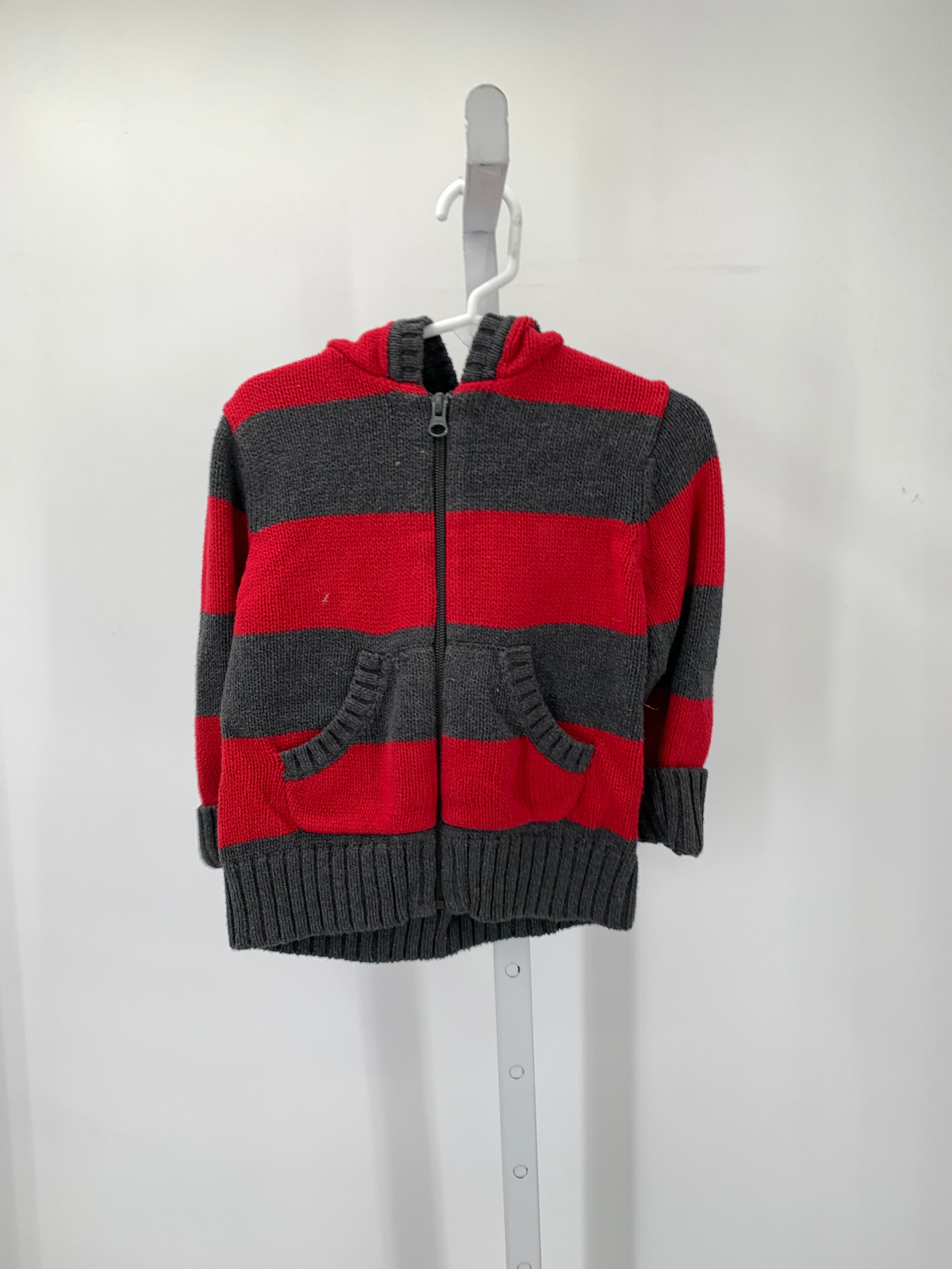 RED STRIPES HOODED ZIP