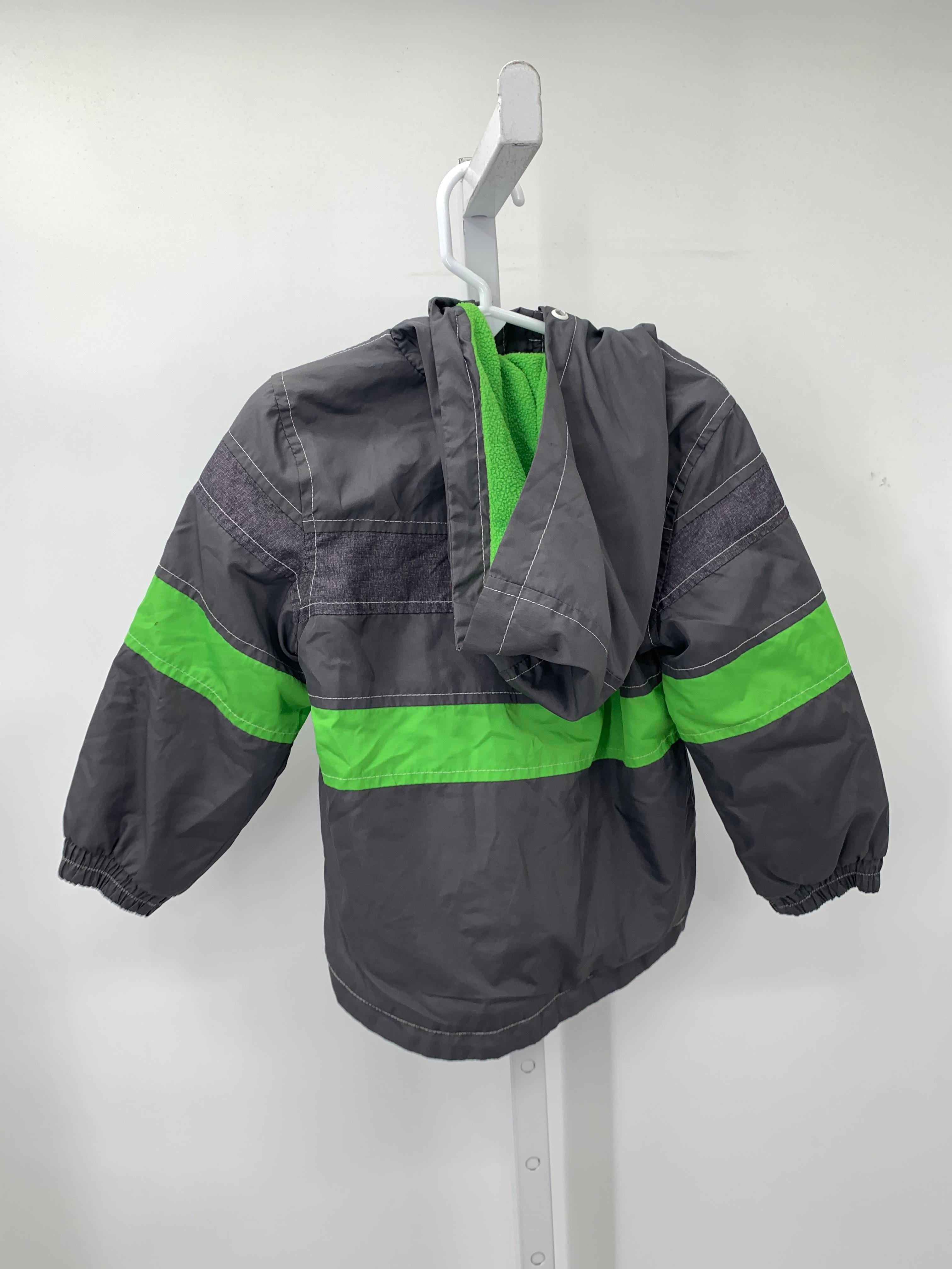 GREEN HOODED ZIP.