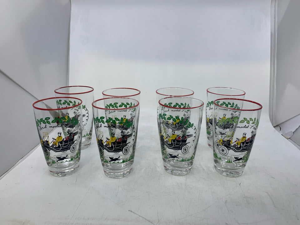 8 VTG FORD MODEL T 1908 GLASSES.