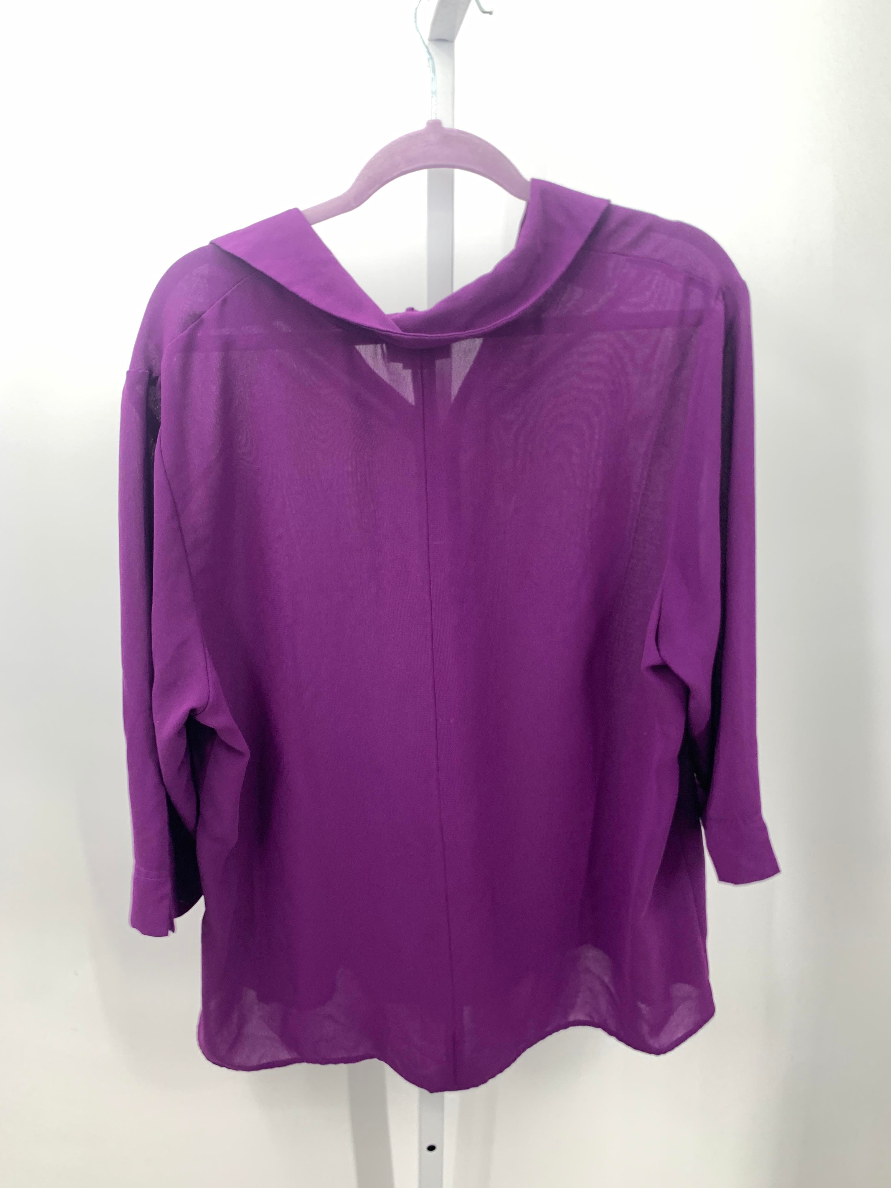 Avenue Size 18/20 W Womens 3/4 Sleeve Shirt