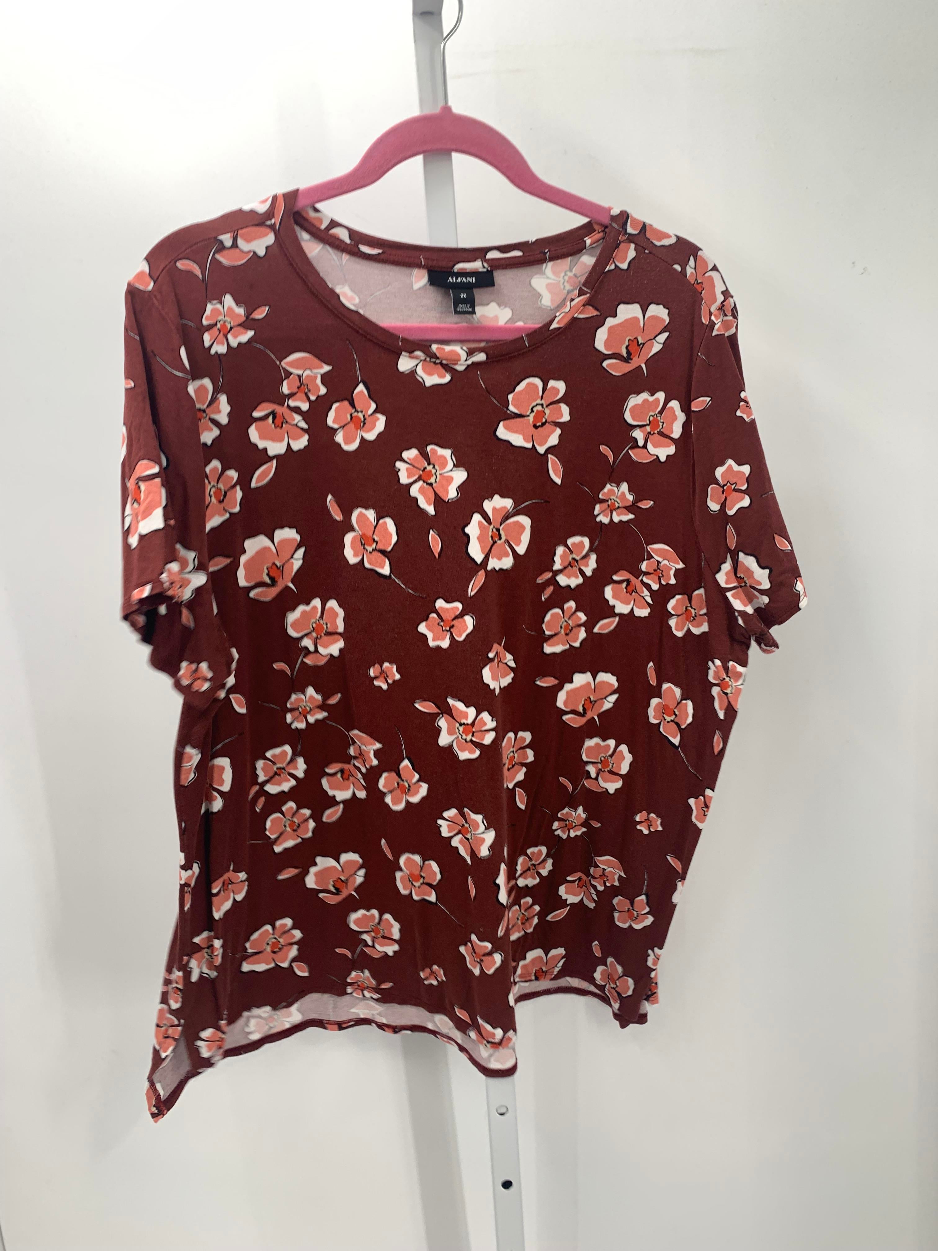 Alfani Size 2X Womens Short Sleeve Shirt