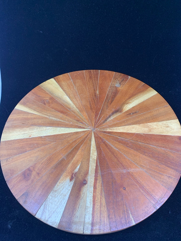 THICK WOOD LAZY SUSAN.