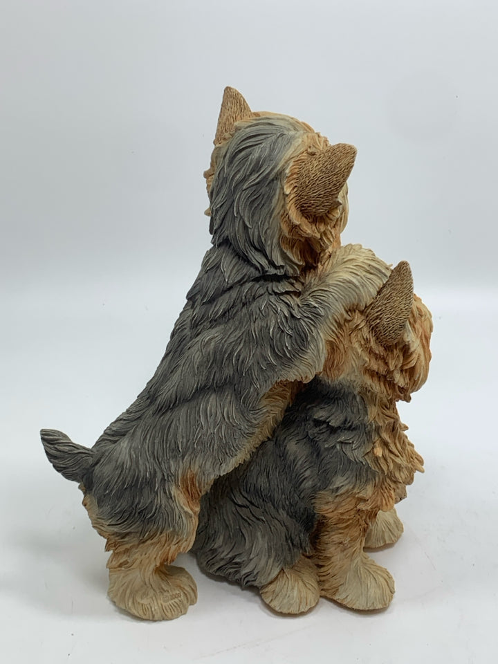 RESIN TERRIERS FIGURINE.