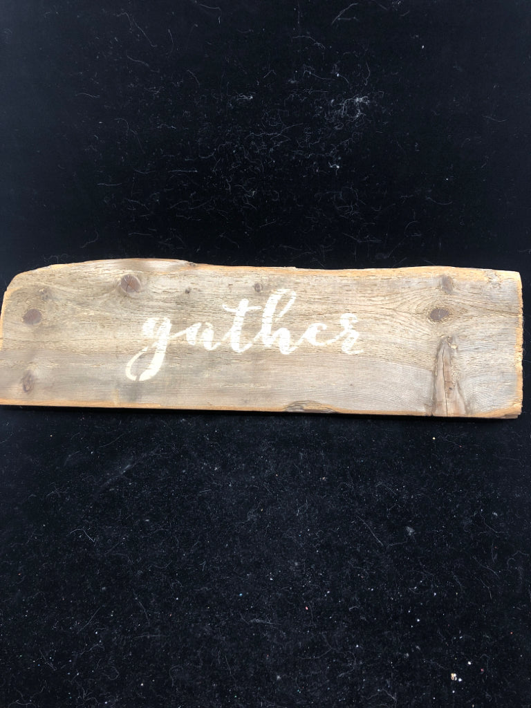 GATHER WOOD WALL HANGING.