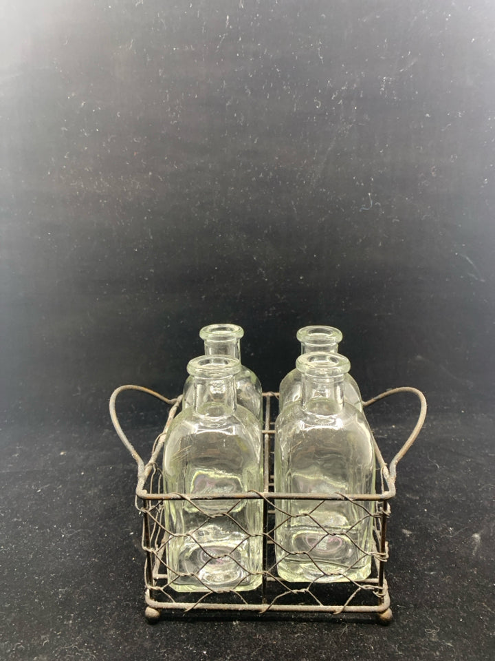 DECORATIVE GLASS BOTTLES.