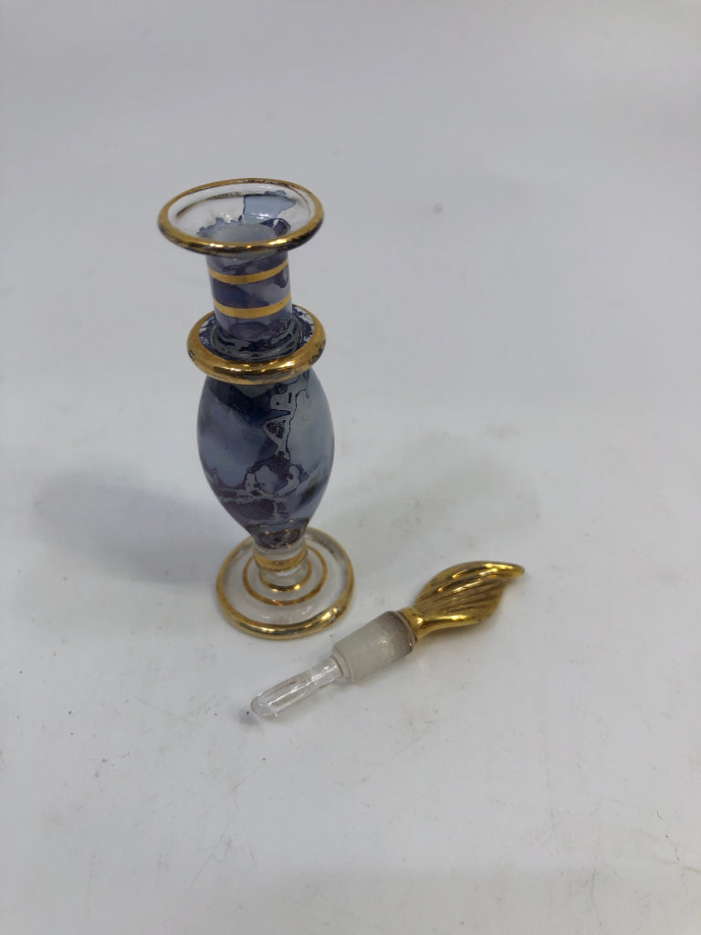 BLUE MARBLE PERFUME BOTTLE.