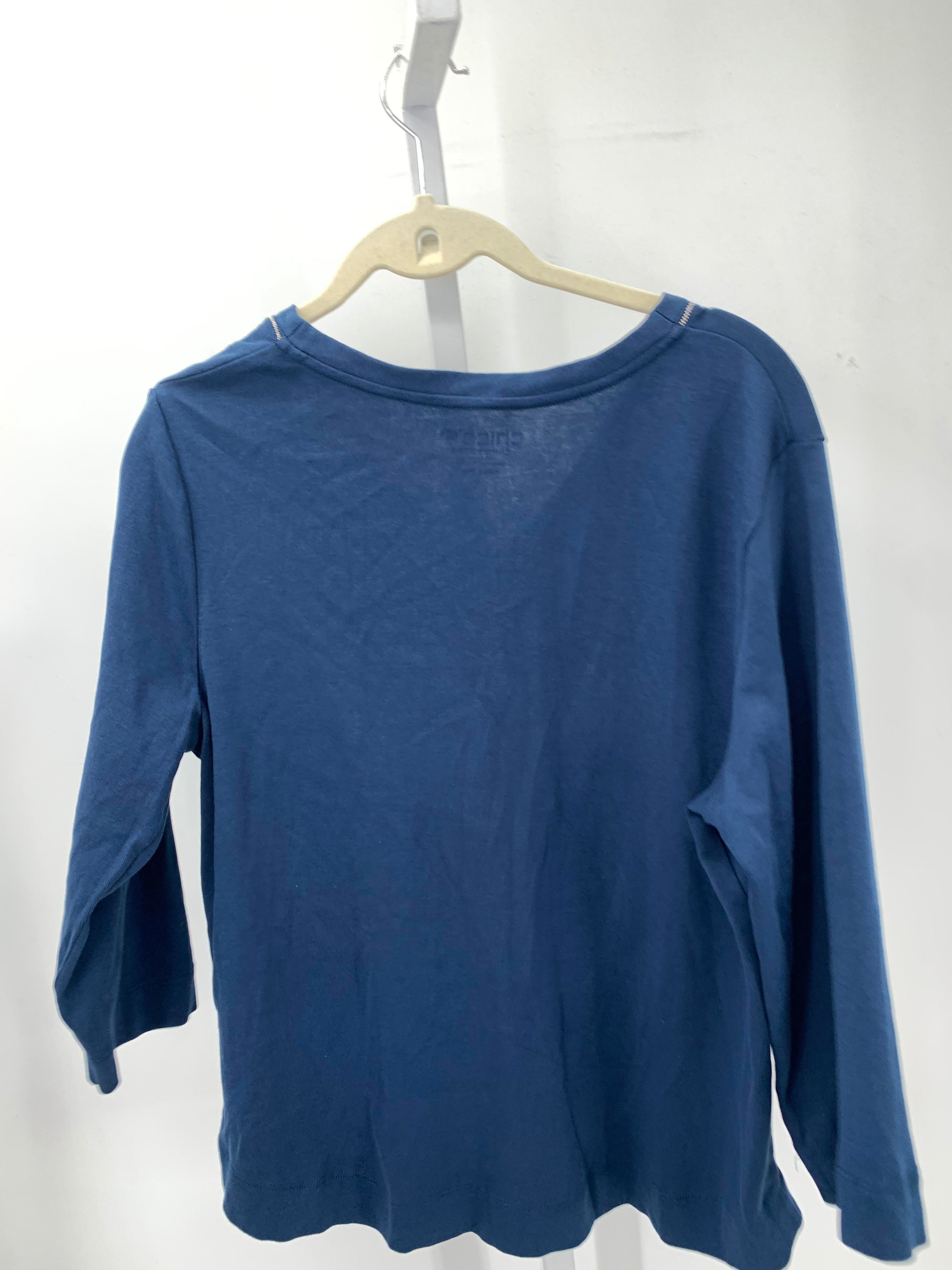 Chico's Size Large Misses 3/4 Sleeve Shirt