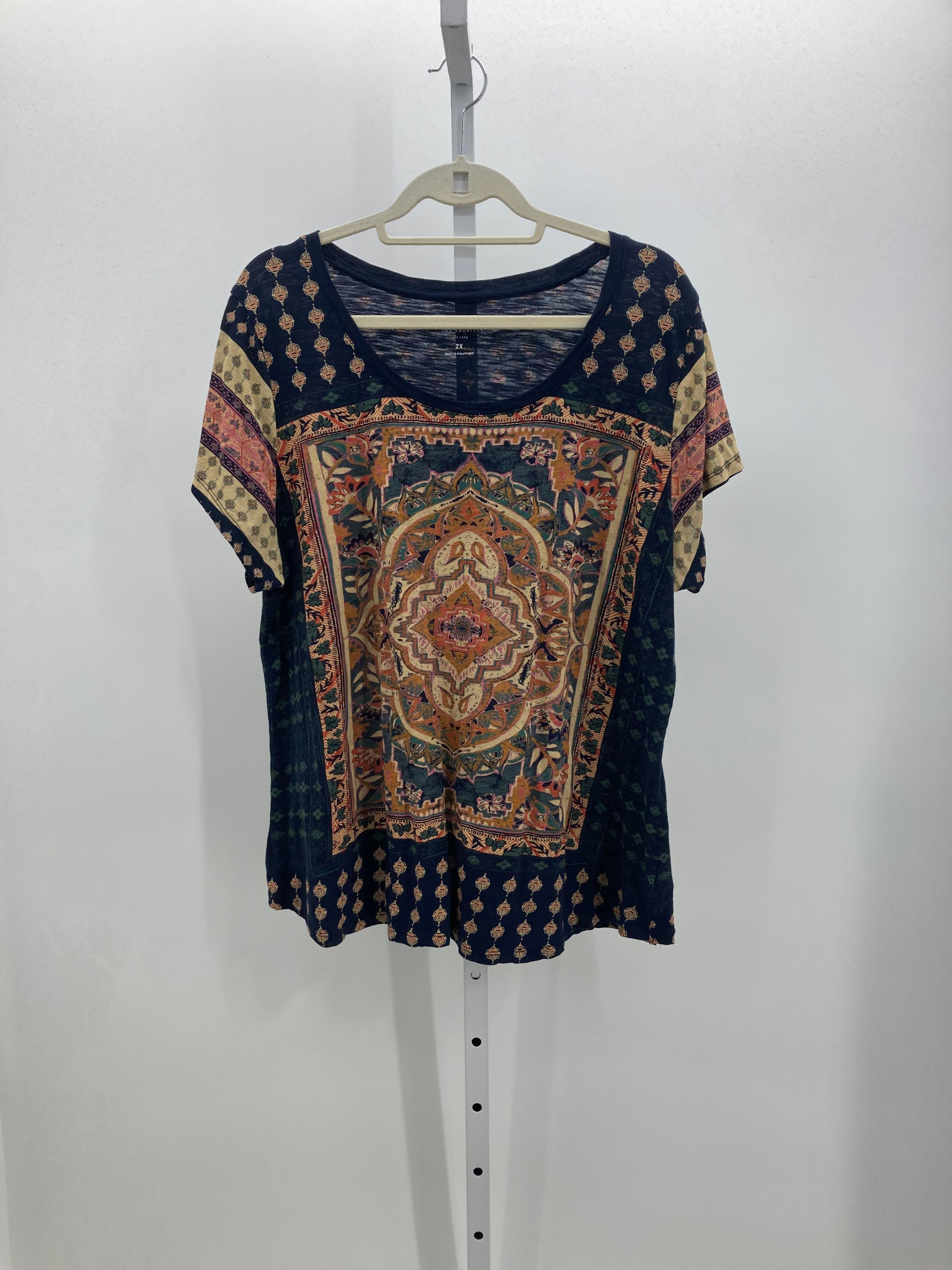 Lucky Brand Size 2X Womens Short Sleeve Shirt