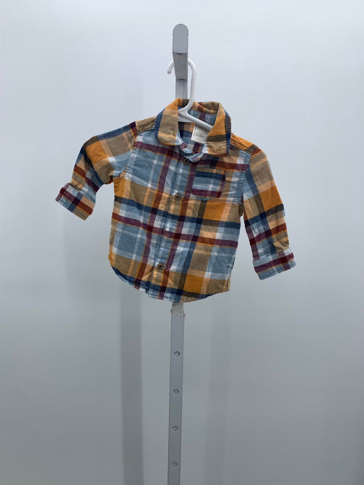 BLUE PLAID BTN DOWN