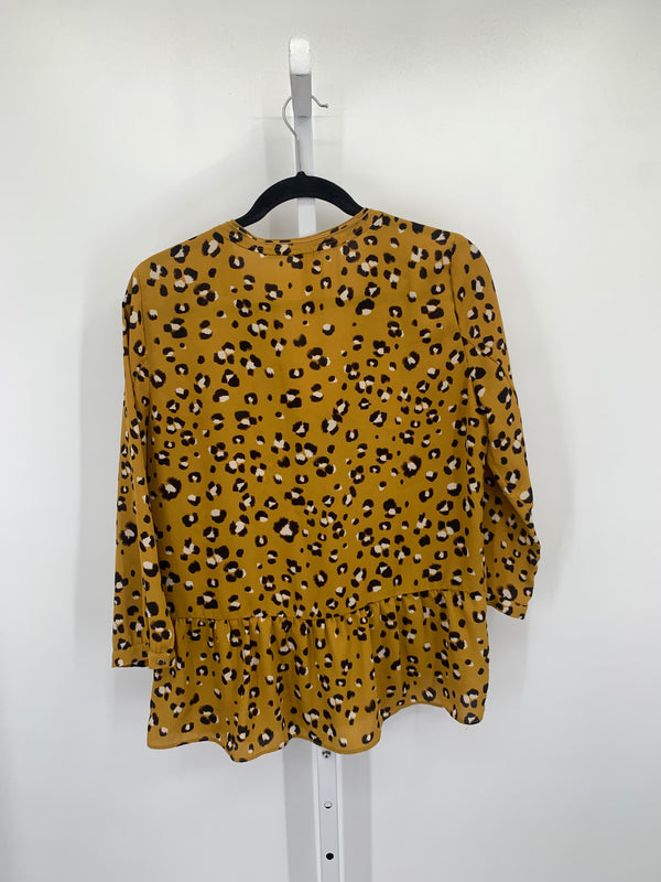 Zara Size Medium Misses 3/4 Sleeve Shirt