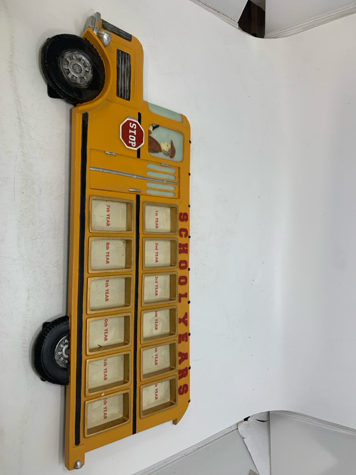 RESIN SCHOOL BUS GRADE SLOT PHOTO FRAME.