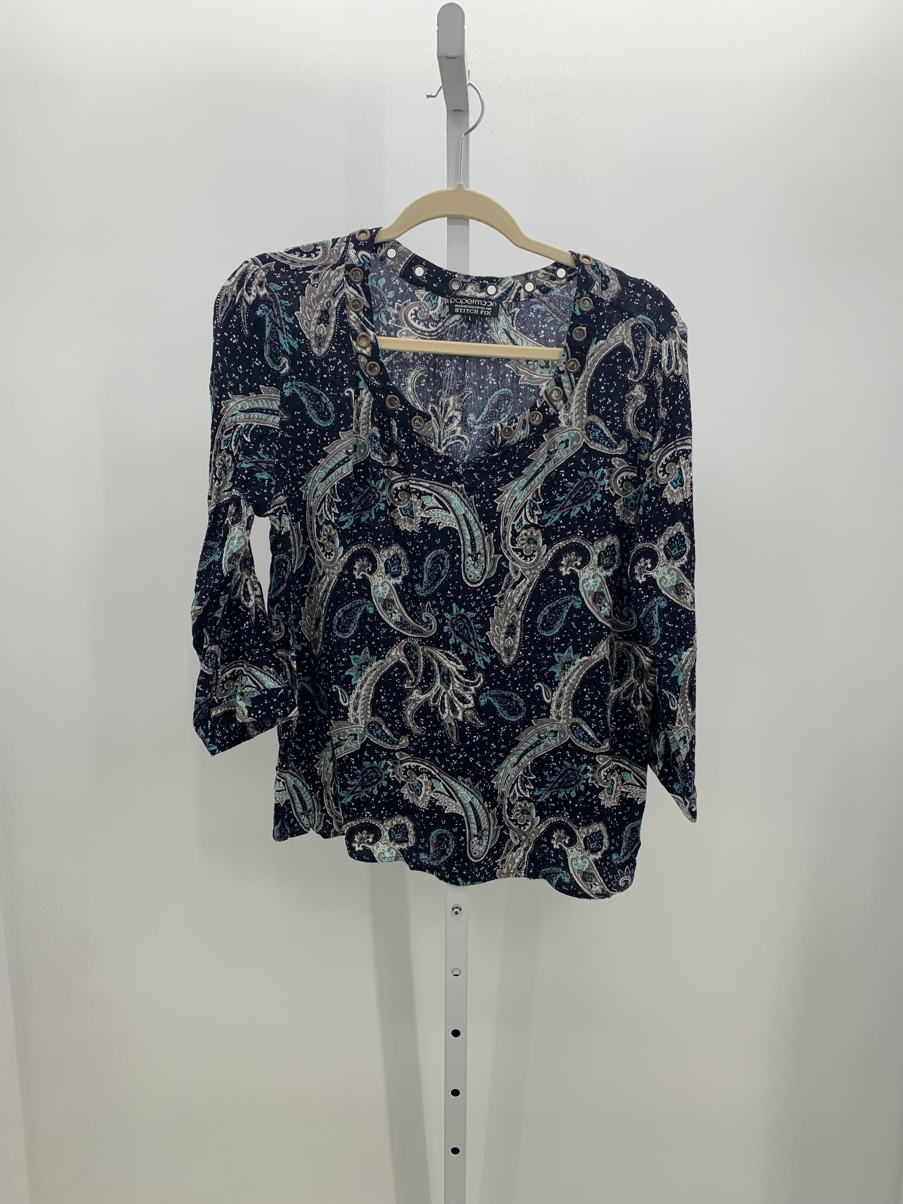 PaperMoon Size Large Misses 3/4 Sleeve Shirt