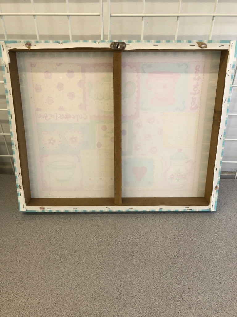 TEA FOR TWO CANVAS WALL ART.