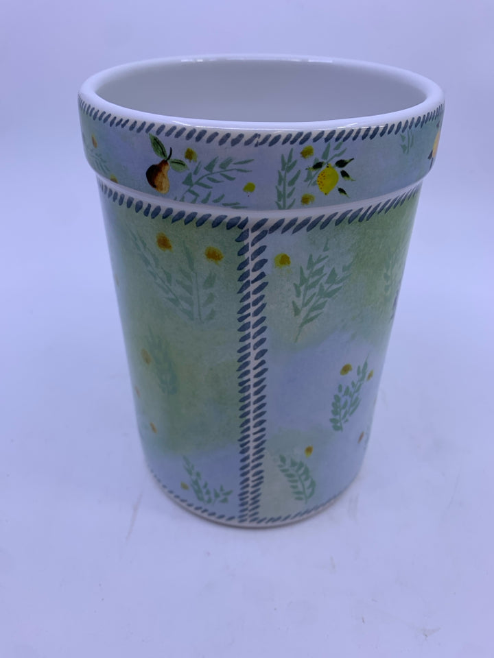 LEMON TREE UTENSIL CROCK.