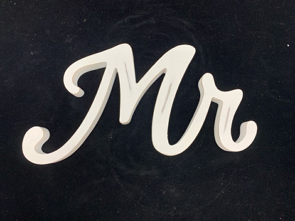 3PC MR & MRS BLOCK SIGN.