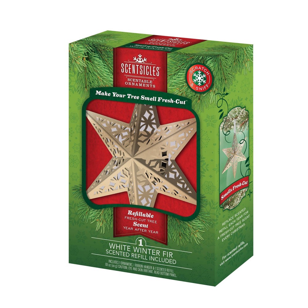 Scentsicles Gold Scented Decorative Star Ornament - in box