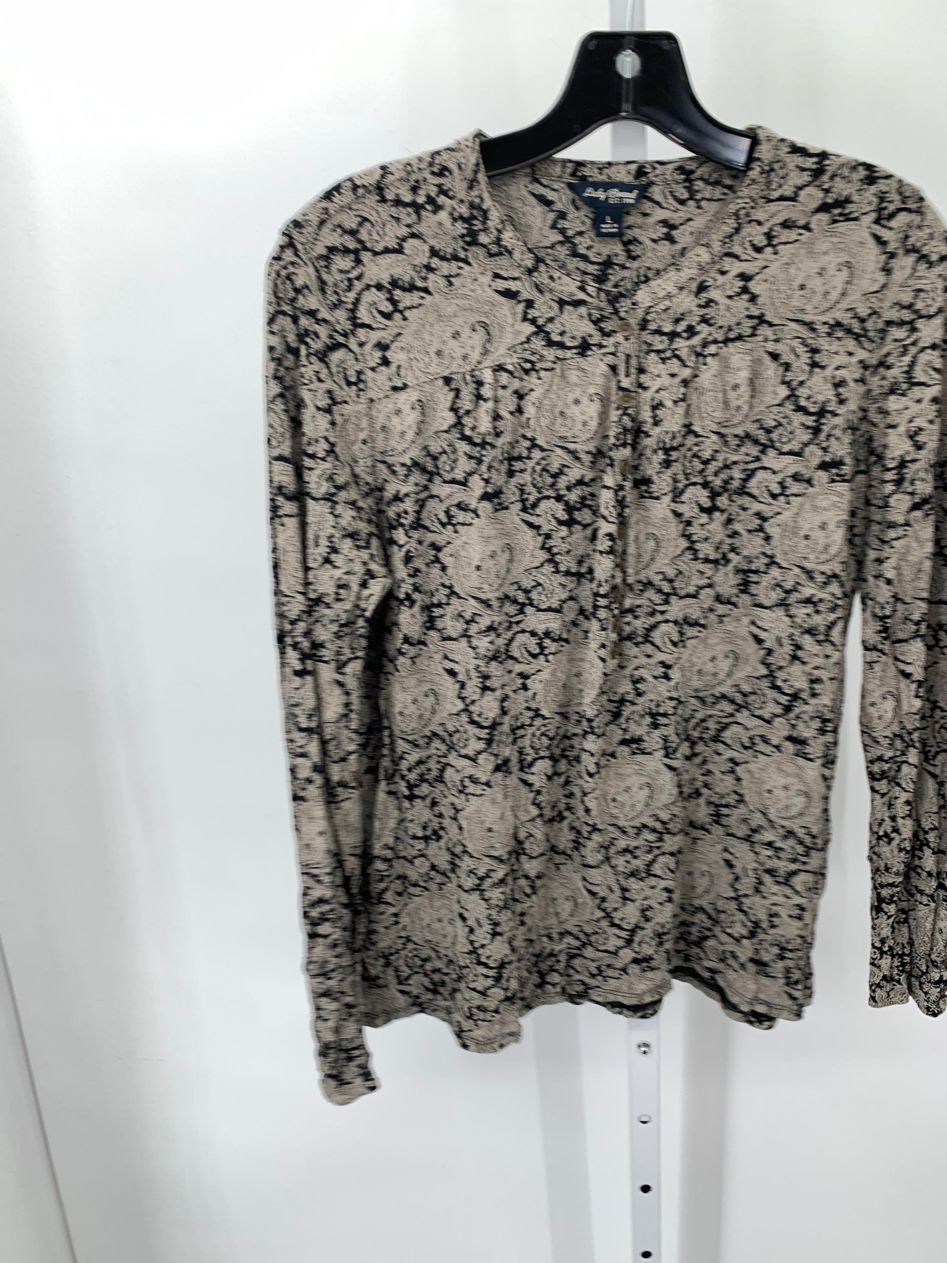 Lucky Brand Size Large Misses Long Sleeve Shirt