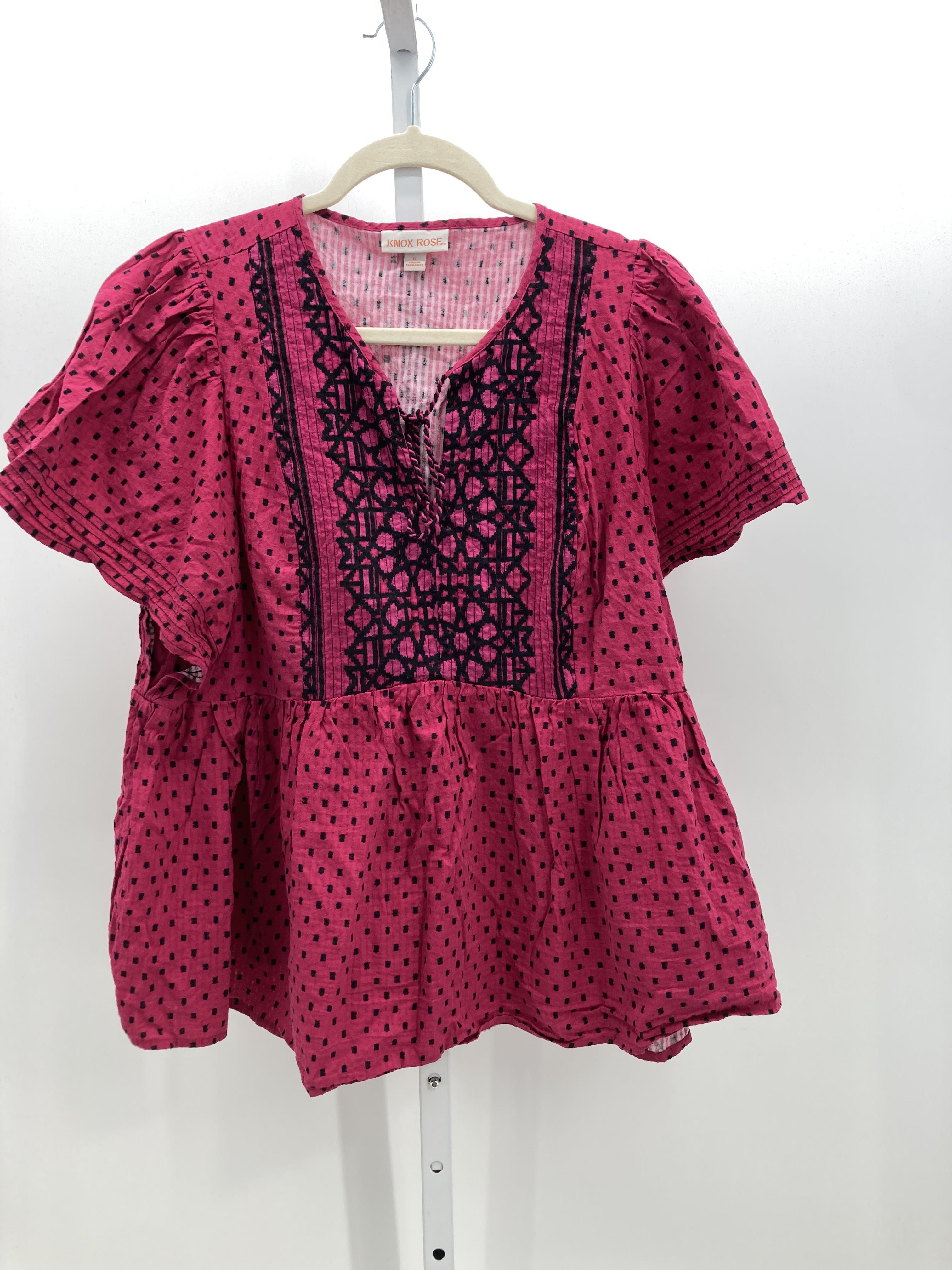 Knox Rose Size Extra Large Misses Short Sleeve Shirt