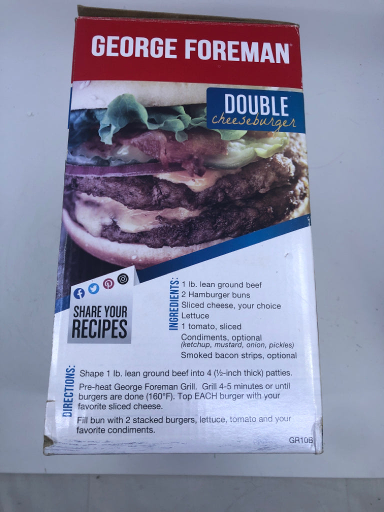 NIB GEORGE FOREMAN GRILL.