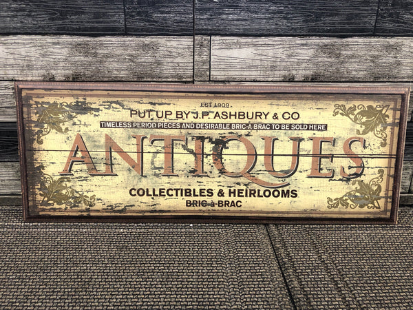 ANTIQUES DISTRESSED WALL HANGING.