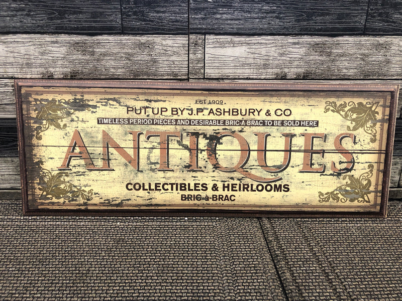 ANTIQUES DISTRESSED WALL HANGING.