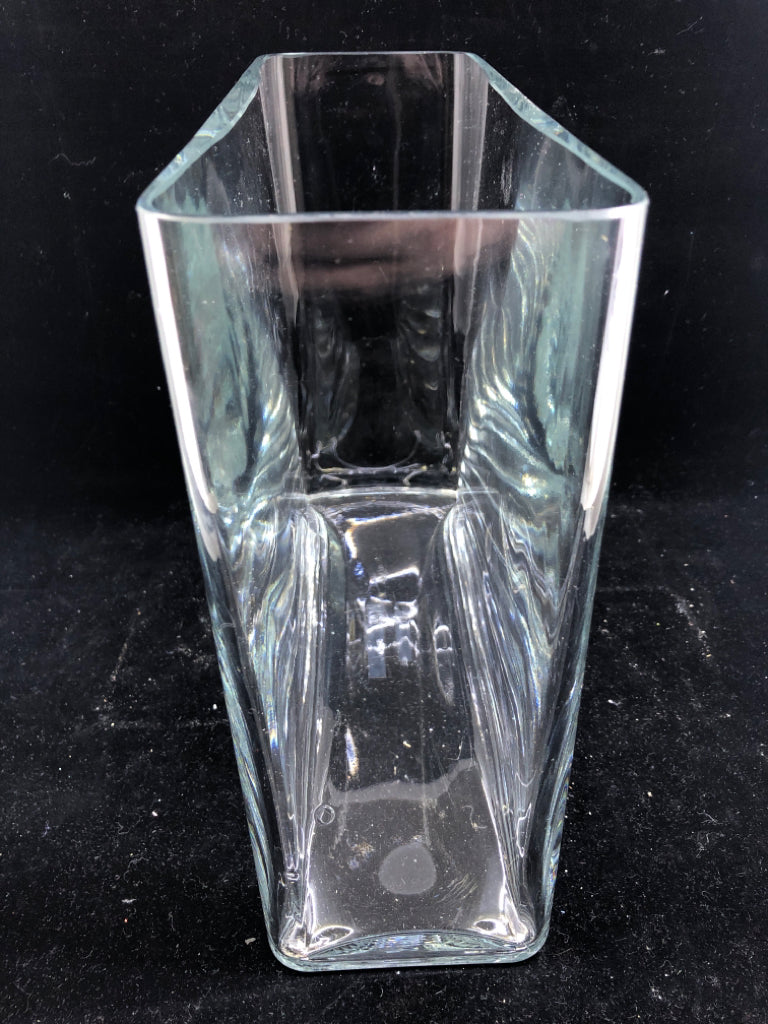LARGE HEAVY RECTANGLE VASE.