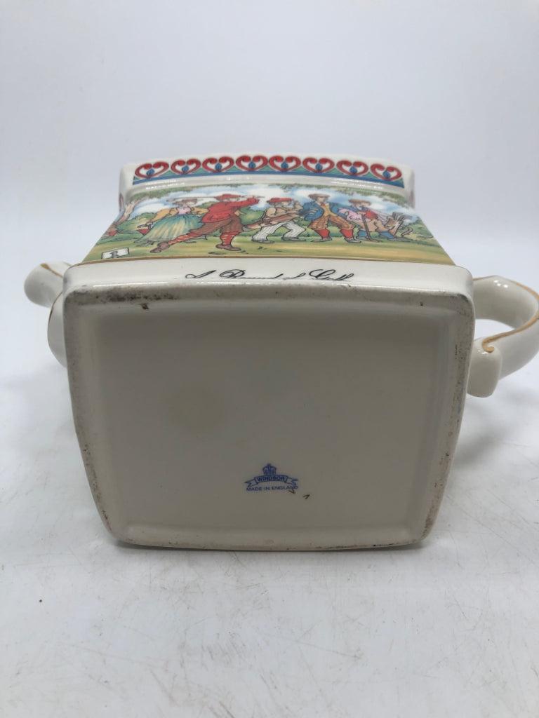 VTG 'A ROUND OF GOLF' TEAPOT.