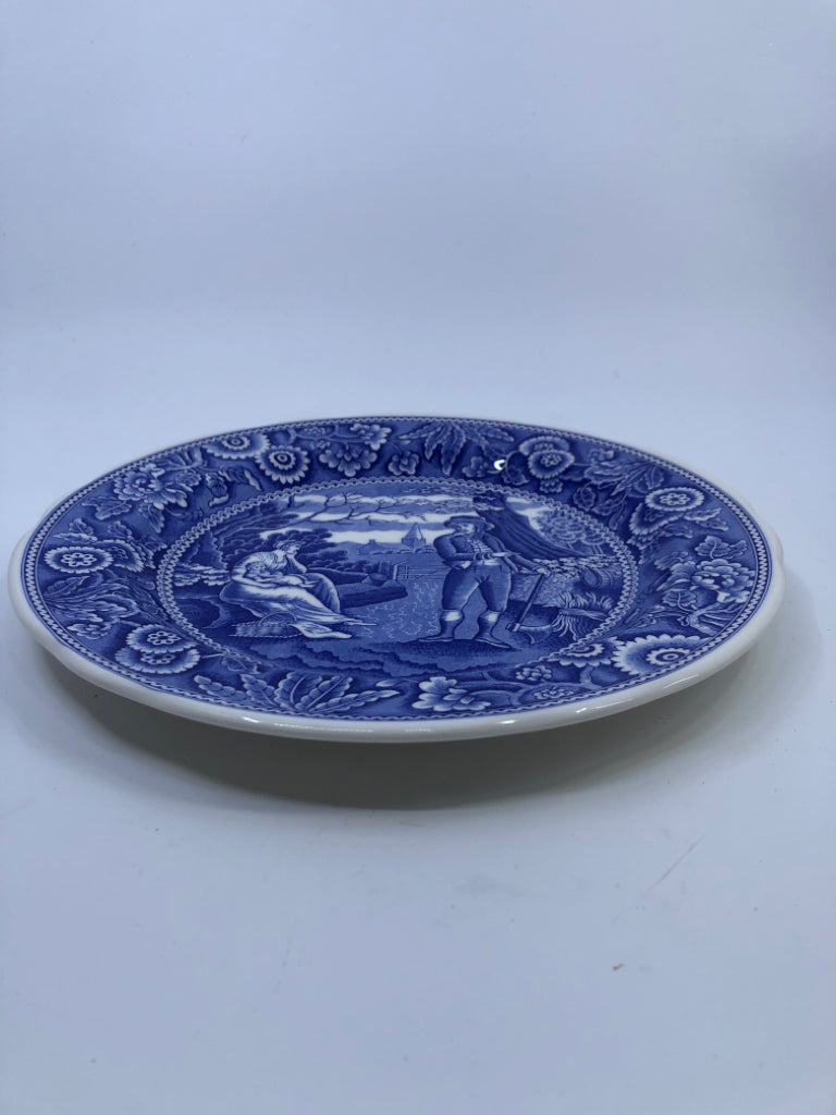 BLUE/WHITE "WOODMAN" SPODE BLUE ROOM COLLECTION.