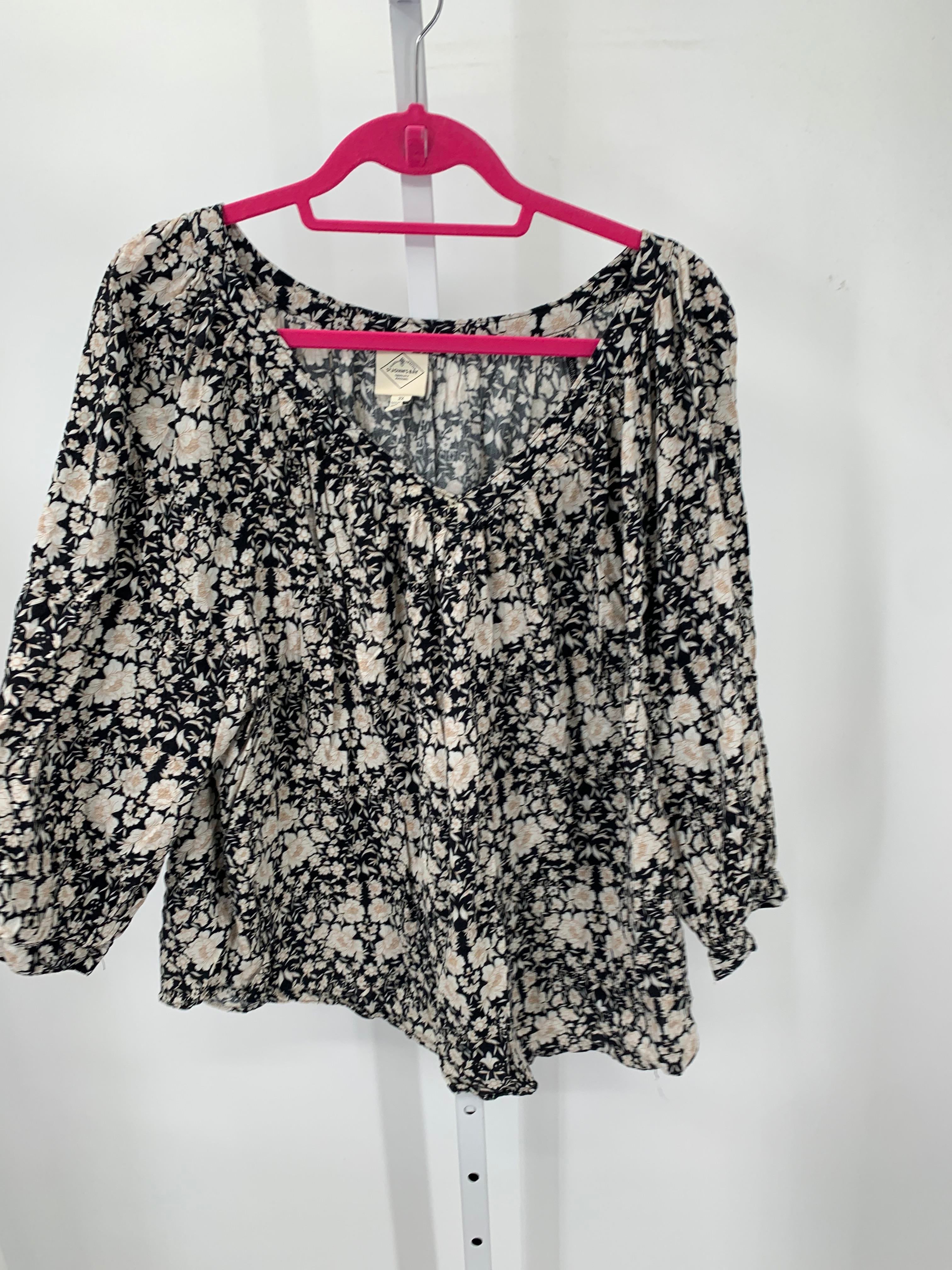St. Johns Bay Size 2X Womens 3/4 Sleeve Shirt