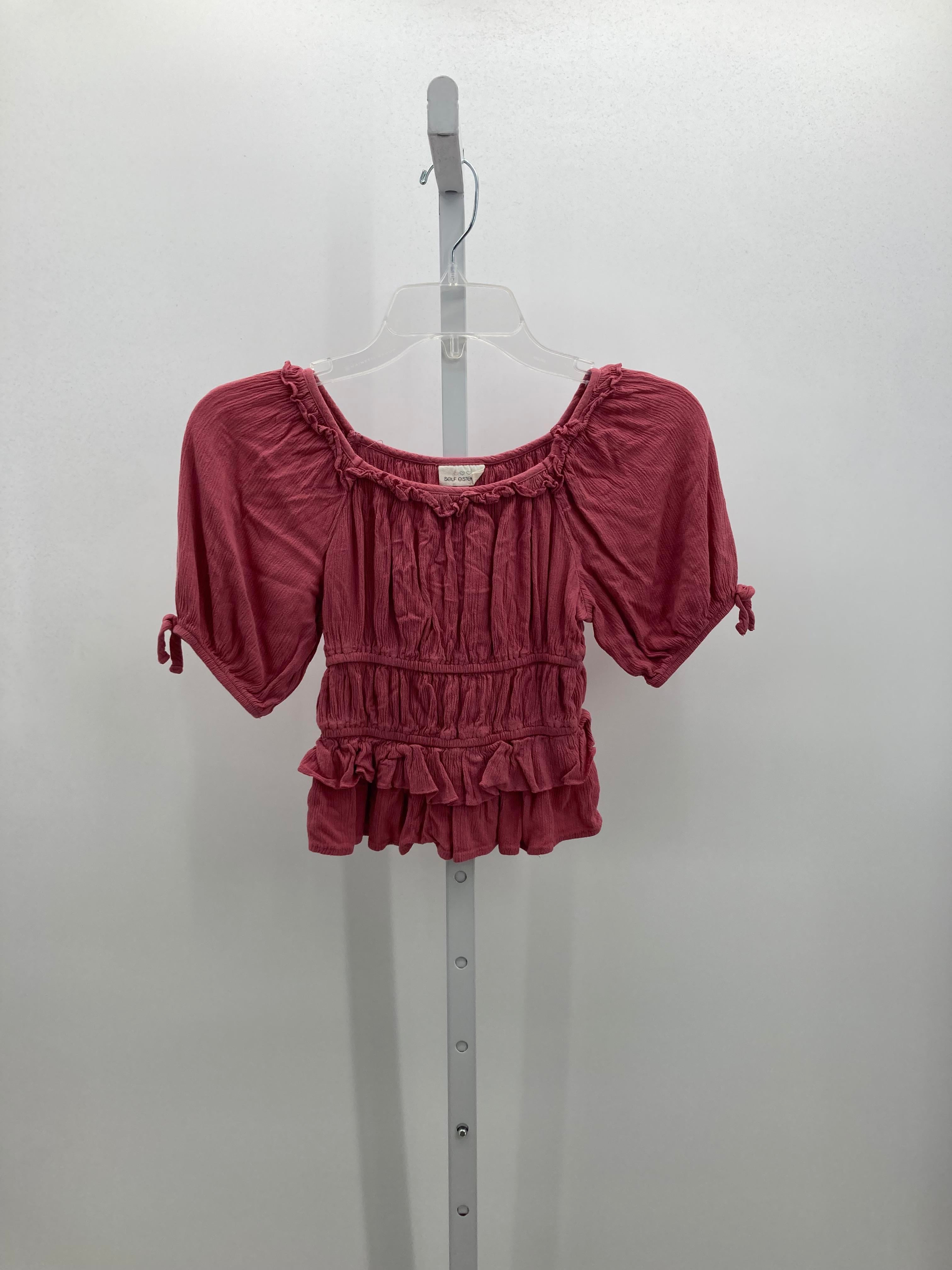 Self Esteem Size 7-8 Girls Short Sleeve Shirt